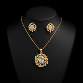 Royal Bloom Gold Necklace Set