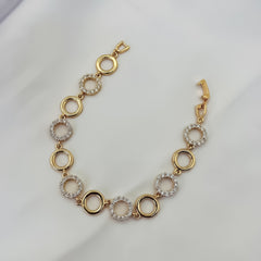 Dazzling Gold Circle Bracelet