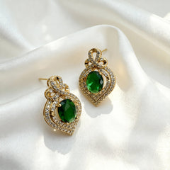 Royal Green Spark Earrings