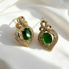 Royal Green Spark Earrings