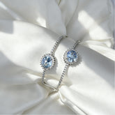 Crystal Radiance Silver Bangles