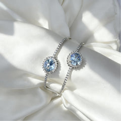 Crystal Radiance Silver Bangles