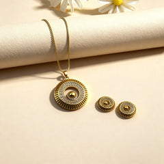 Golden Radiance Circle Jewelry Set