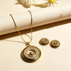 Golden Radiance Circle Jewelry Set