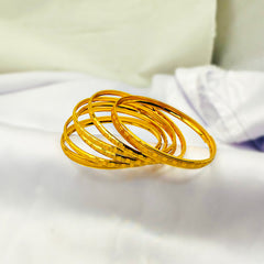 Graceful Engraved Bangle Set