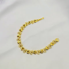 Sparkling Gold Leaf Bracelet