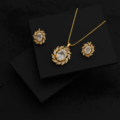 Royal Bloom Gold Necklace Set