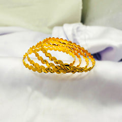 Twisted Wave Bangle Set